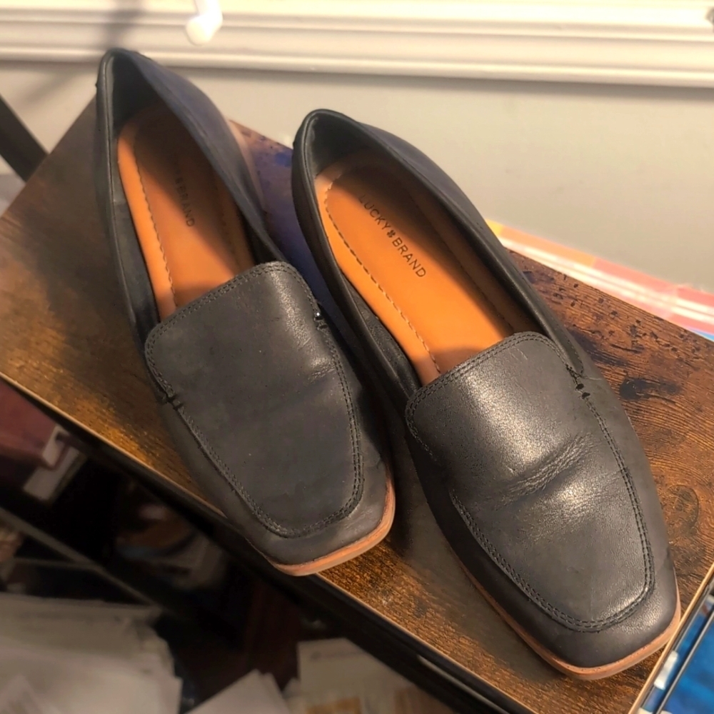 Lucky Brand Women's Canyen Slip-On Leather Loafers Size 9.5